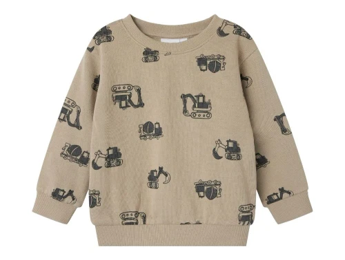 Name It sweatshirt pure cashmere med byggemaskiner